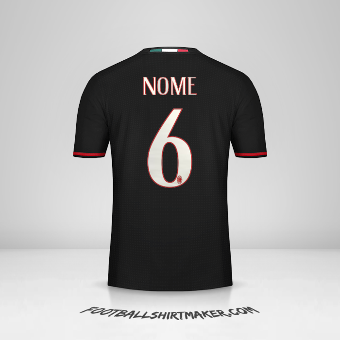 Camisa AC Milan 2016/17 -  nome - 6