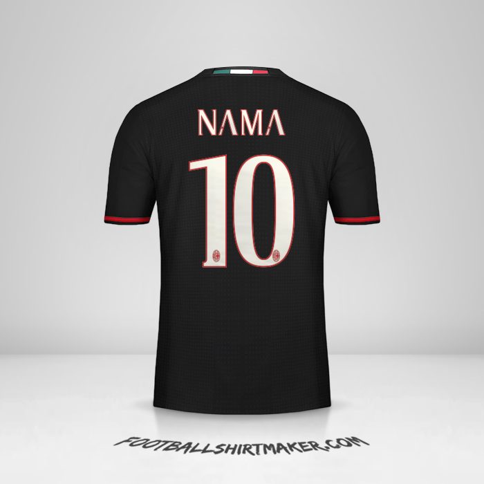 Jersey AC Milan 2016/17 -  nama - 10
