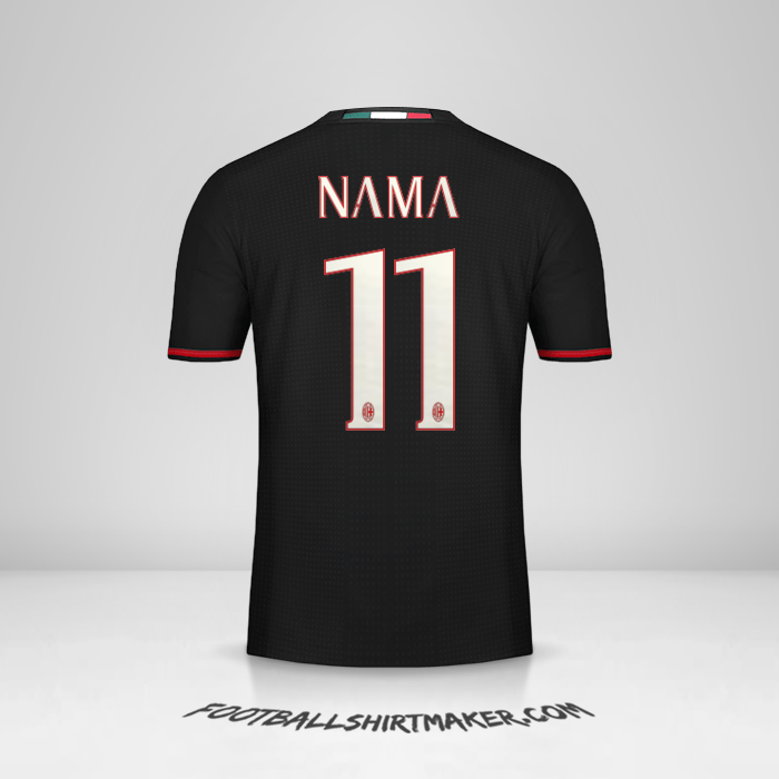 Jersey AC Milan 2016/17 -  nama - 11