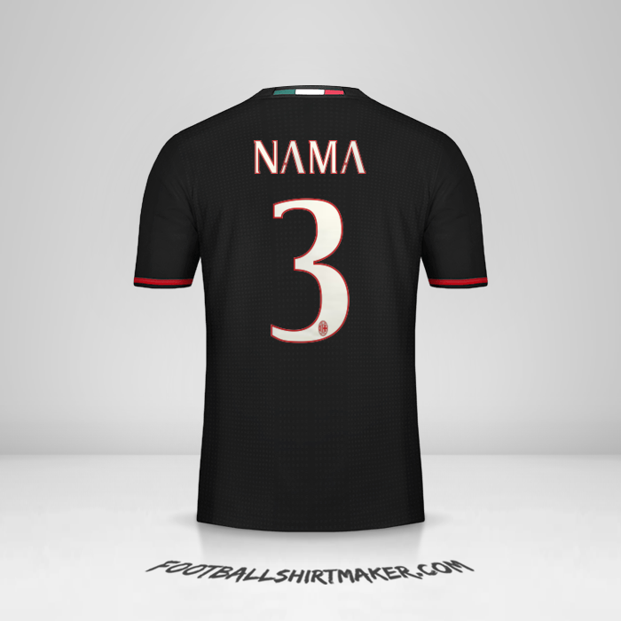 Jersey AC Milan 2016/17 -  nama - 3