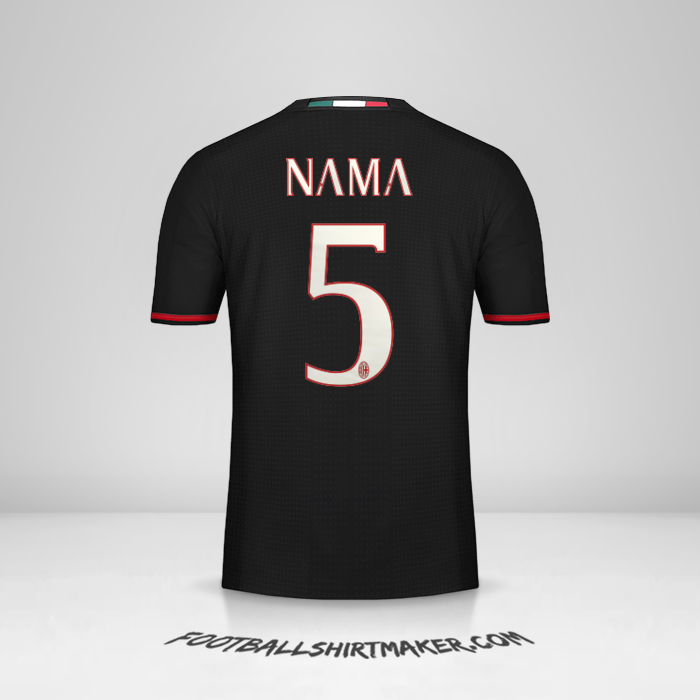 Jersey AC Milan 2016/17 -  nama - 5