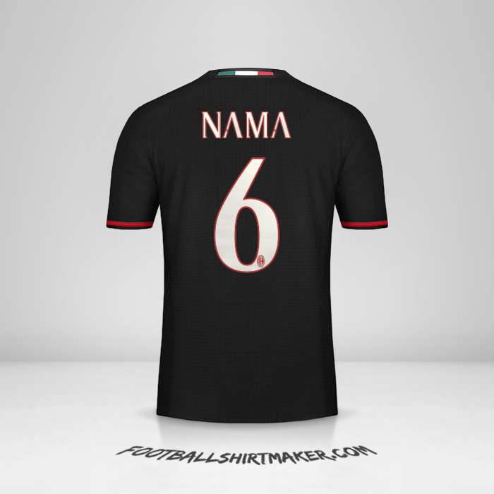Jersey AC Milan 2016/17 -  nama - 6