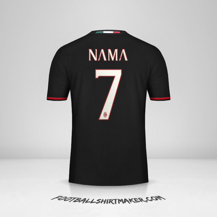 Jersey AC Milan 2016/17 -  nama - 7