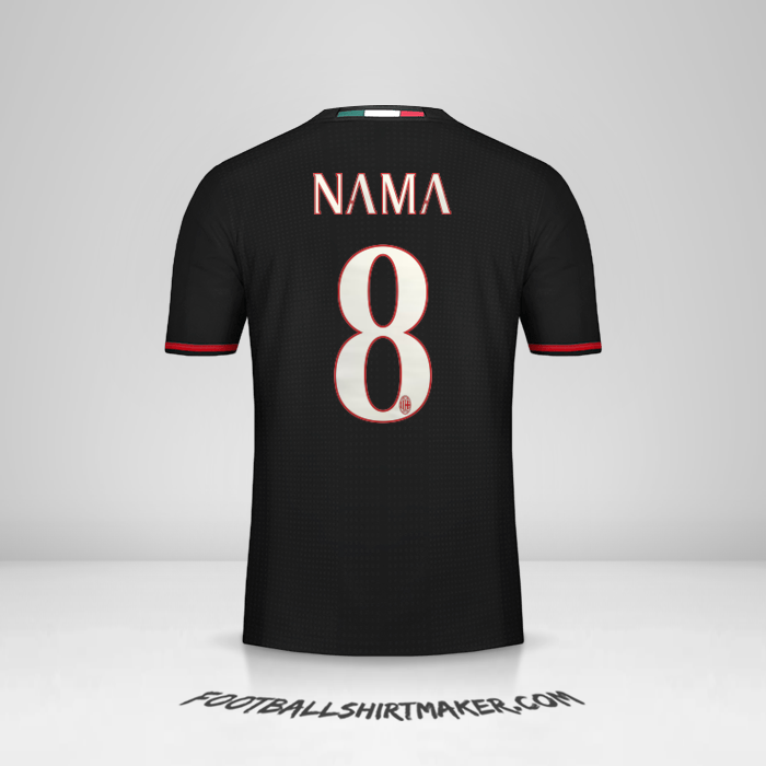 Jersey AC Milan 2016/17 -  nama - 8
