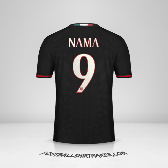Jersey AC Milan 2016/17 -  nama - 9