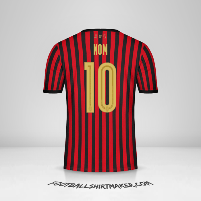 Maillot AC Milan 120Th -  nom - 10