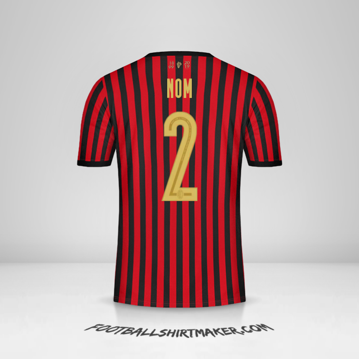 Maillot AC Milan 120Th -  nom - 2