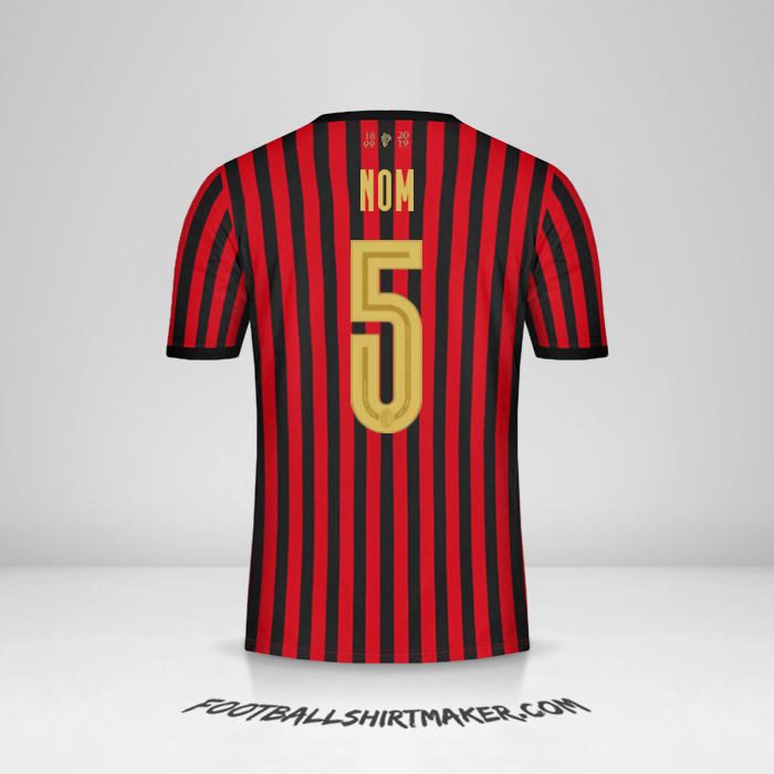 Maillot AC Milan 120Th -  nom - 5