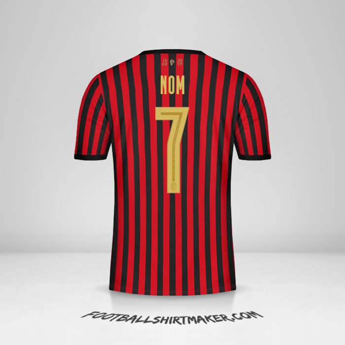 Maillot AC Milan 120Th -  nom - 7