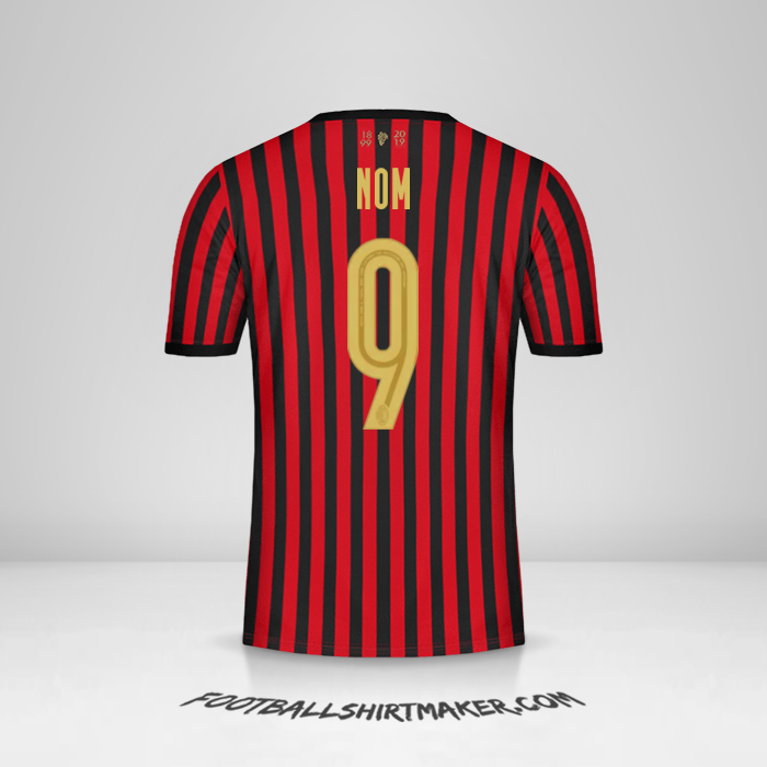 Maillot AC Milan 120Th -  nom - 9