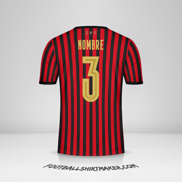 Jersey AC Milan 120Th -  nombre - 3