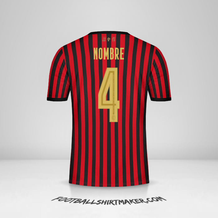 Jersey AC Milan 120Th -  nombre - 4