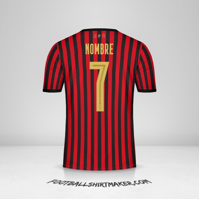 Camiseta AC Milan 120Th -  nombre - 7