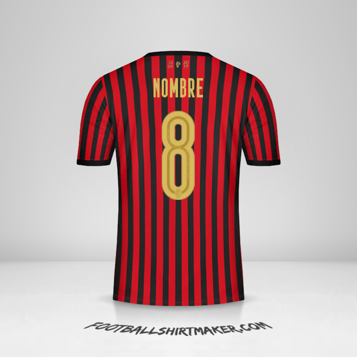 Camiseta AC Milan 120Th -  nombre - 8
