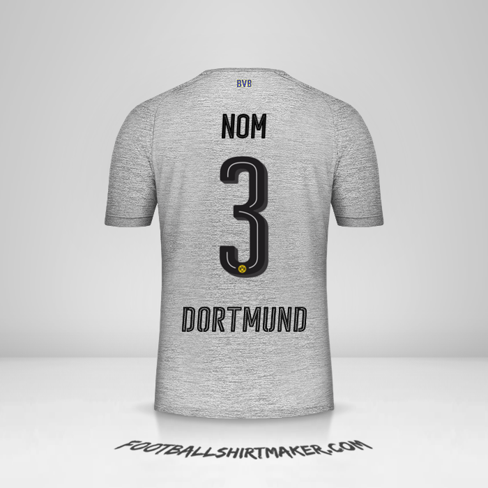 Maillot Borussia Dortmund 2017/18 Troisième -  nom - 3