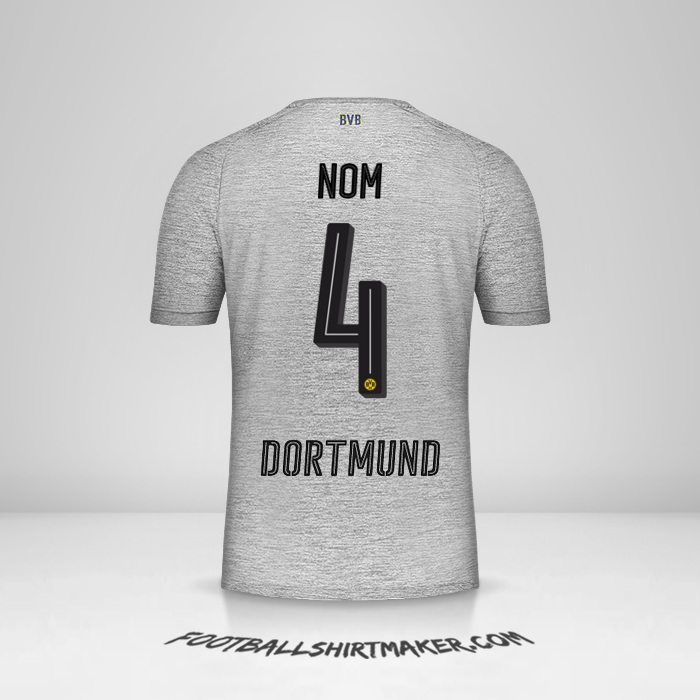 Maillot Borussia Dortmund 2017/18 Troisième -  nom - 4