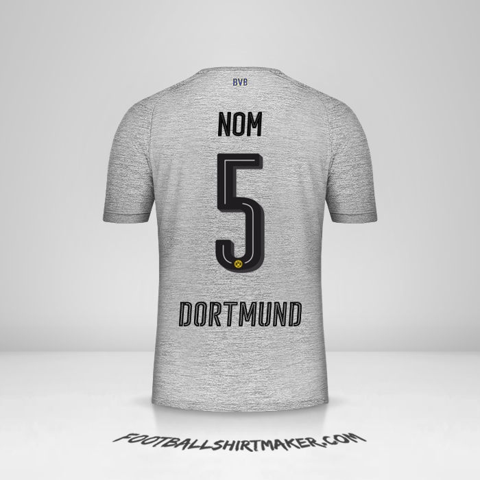 Maillot Borussia Dortmund 2017/18 Troisième -  nom - 5