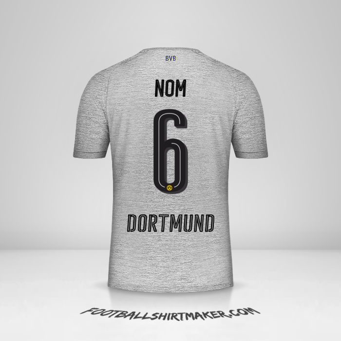 Maillot Borussia Dortmund 2017/18 Troisième -  nom - 6