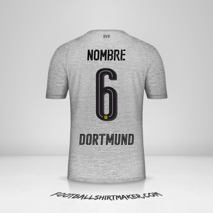 Jersey Borussia Dortmund 2017/18 Tercera -  nombre - 6
