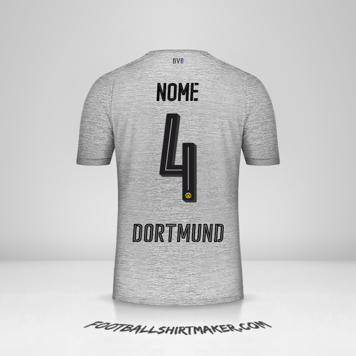 Camisola Borussia Dortmund 2017/18 Terceira -  nome - 4
