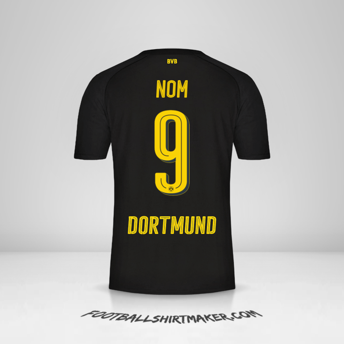 Maillot Borussia Dortmund 2017/18 Extérieur -  nom - 9