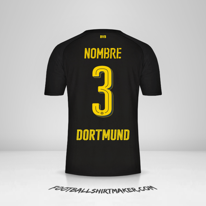 Jersey Borussia Dortmund 2017/18 Visita -  nombre - 3