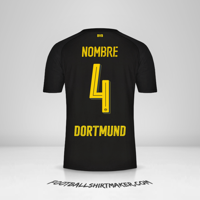 Jersey Borussia Dortmund 2017/18 Visita -  nombre - 4