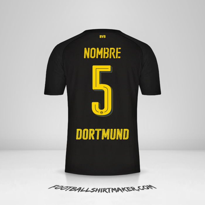 Jersey Borussia Dortmund 2017/18 Visita -  nombre - 5