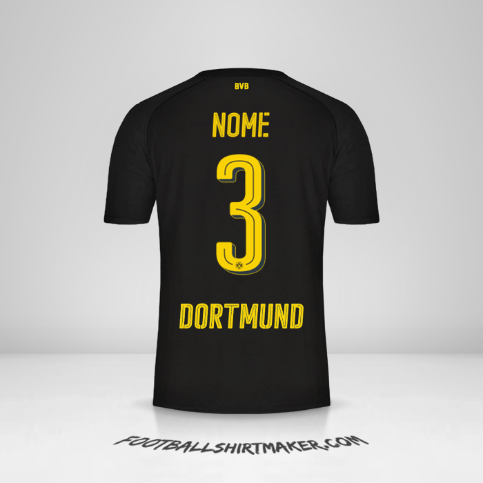 Maglia Borussia Dortmund 2017/18 Seconda -  nome - 3