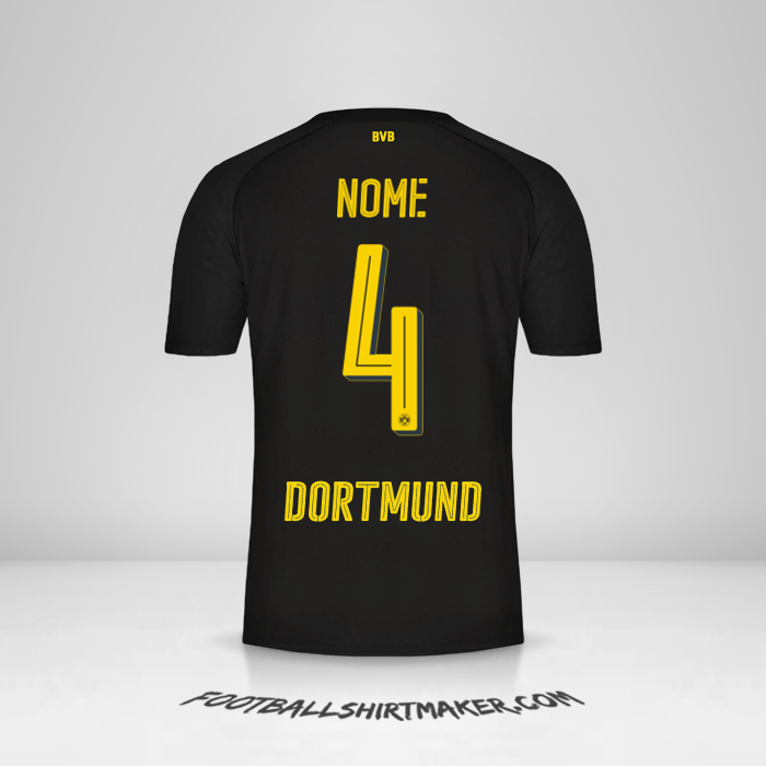 Maglia Borussia Dortmund 2017/18 Seconda -  nome - 4