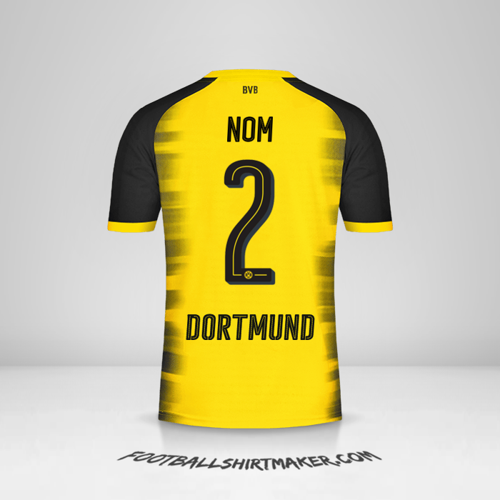 Maillot Borussia Dortmund Cup 2017/18 -  nom - 2