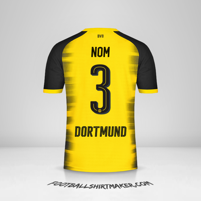 Maillot Borussia Dortmund Cup 2017/18 -  nom - 3