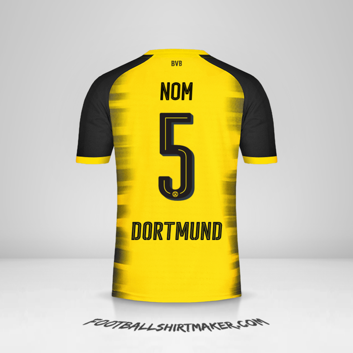 Maillot Borussia Dortmund Cup 2017/18 -  nom - 5