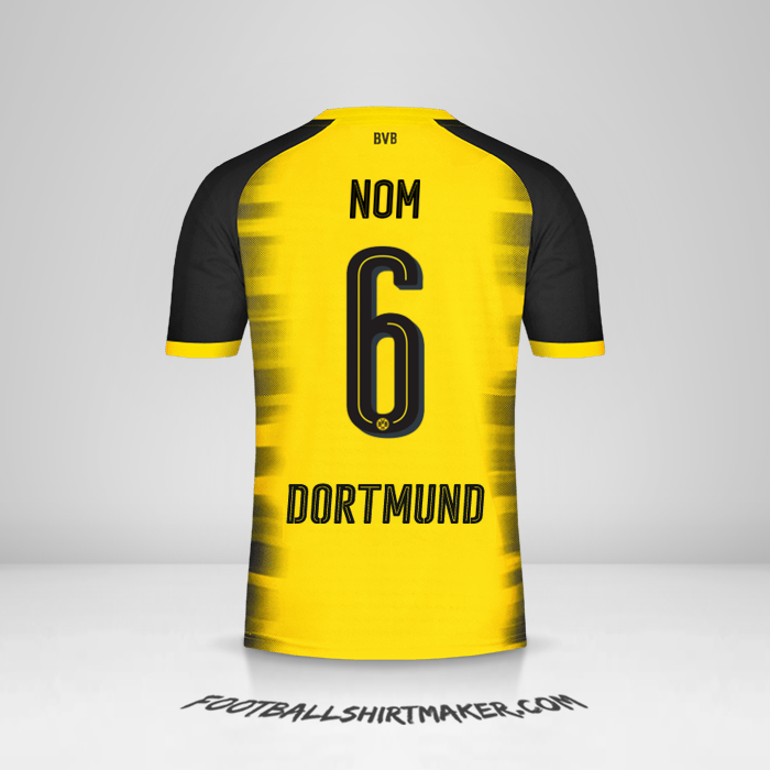 Maillot Borussia Dortmund Cup 2017/18 -  nom - 6