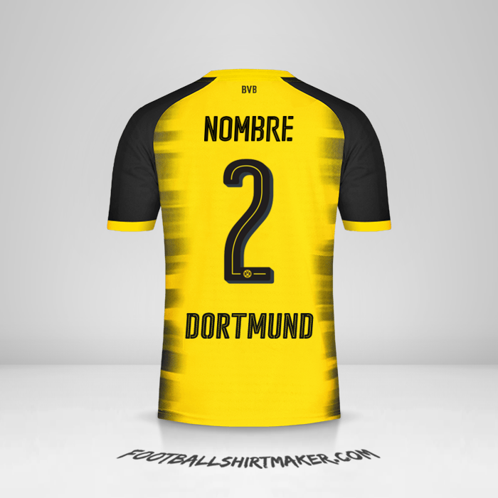 Camiseta Borussia Dortmund Cup 2017/18 -  nombre - 2