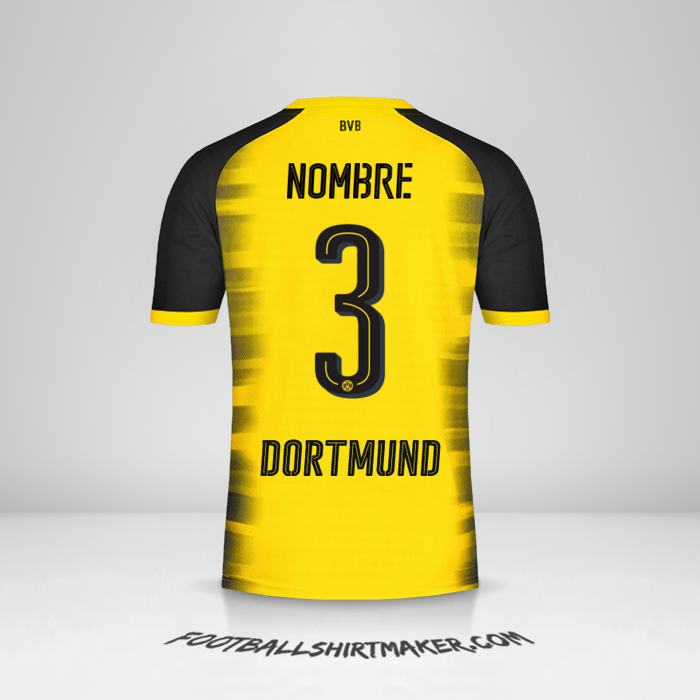 Jersey Borussia Dortmund Cup 2017/18 -  nombre - 3