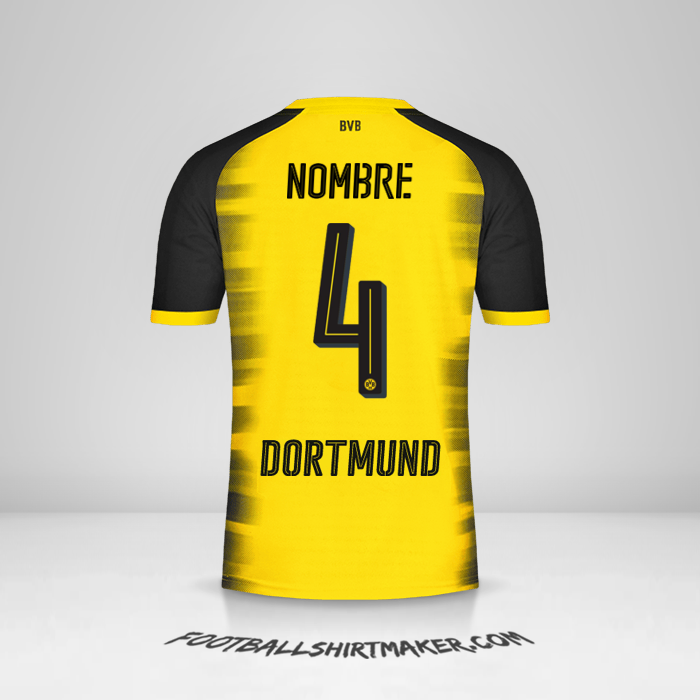 Camiseta Borussia Dortmund Cup 2017/18 -  nombre - 4