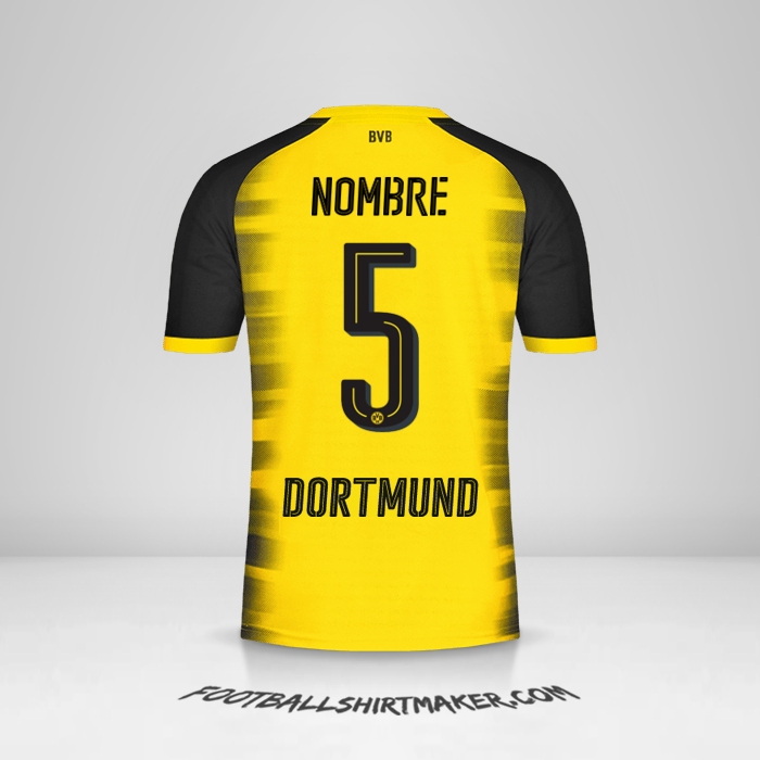 Jersey Borussia Dortmund Cup 2017/18 -  nombre - 5