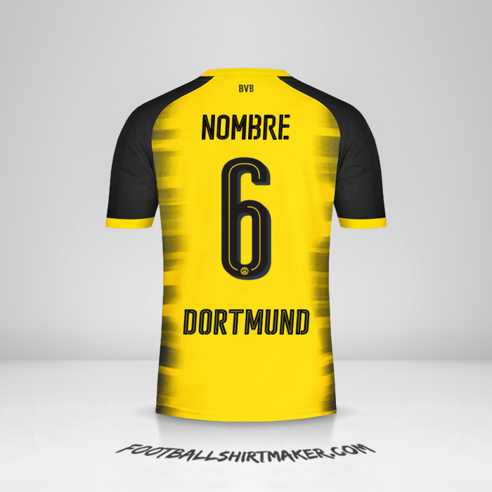 Camiseta Borussia Dortmund Cup 2017/18 -  nombre - 6