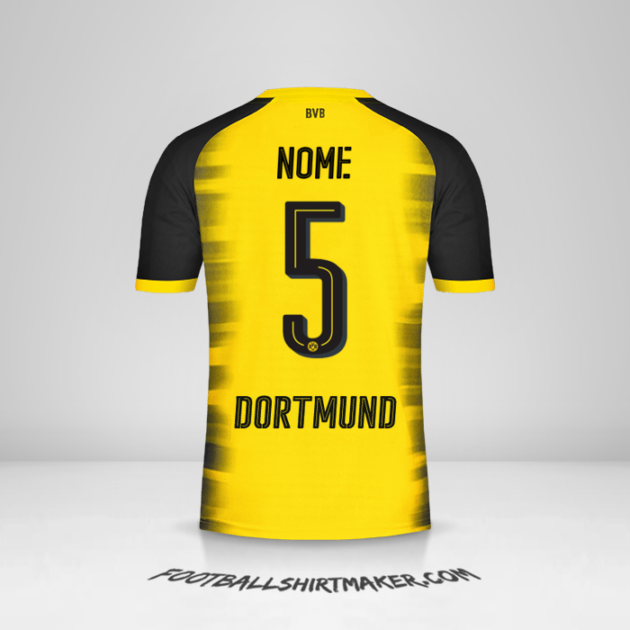Camisola Borussia Dortmund Cup 2017/18 -  nome - 5