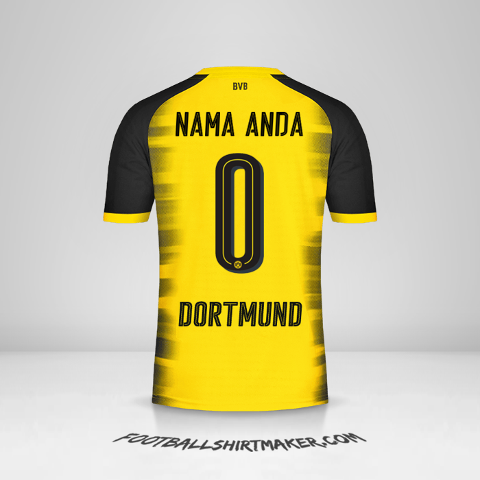 Jersey Borussia Dortmund Cup 2017/18 -  nama anda - 0