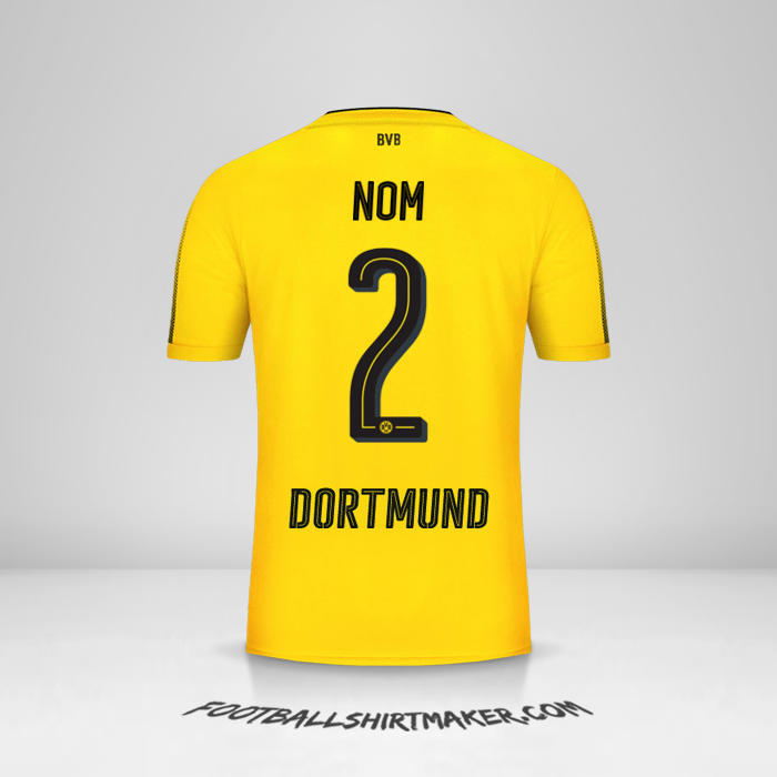Maillot Borussia Dortmund 2017/18 -  nom - 2