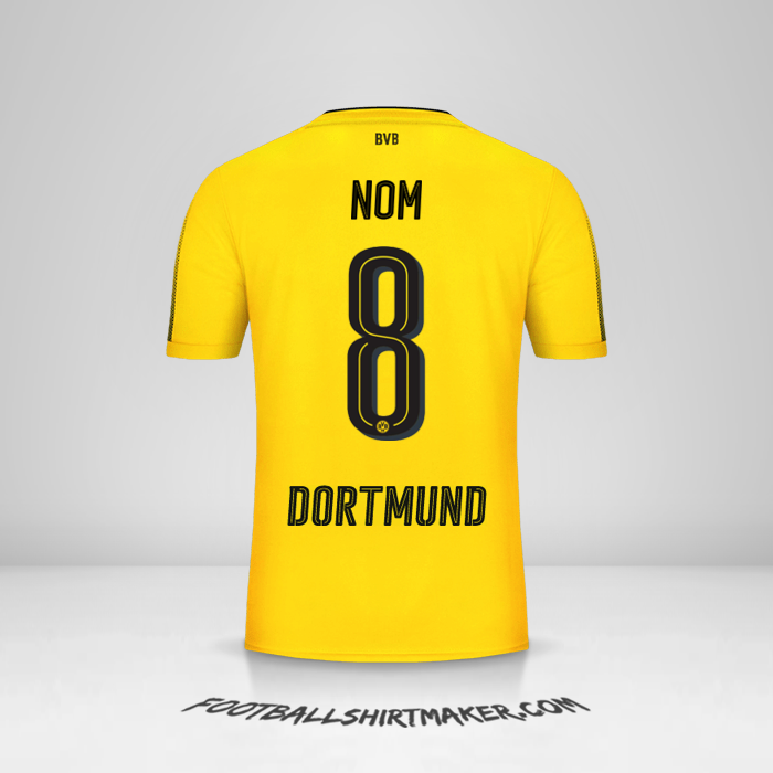 Maillot Borussia Dortmund 2017/18 -  nom - 8