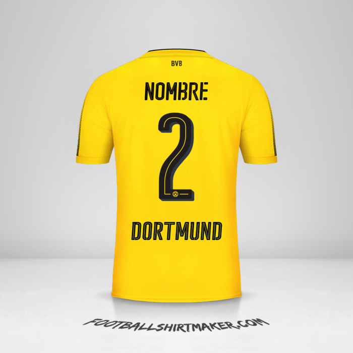 Jersey Borussia Dortmund 2017/18 -  nombre - 2