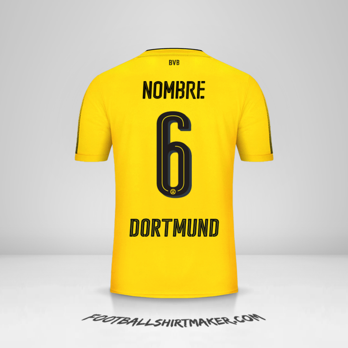 Camiseta Borussia Dortmund 2017/18 -  nombre - 6