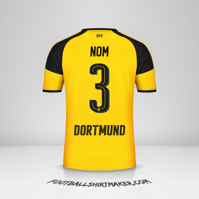 Maillot Borussia Dortmund Cup 2016/17 -  nom - 3