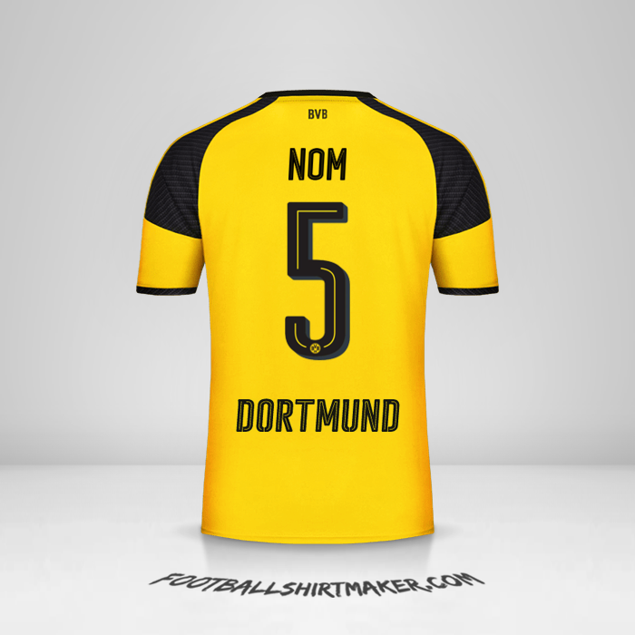 Maillot Borussia Dortmund Cup 2016/17 -  nom - 5