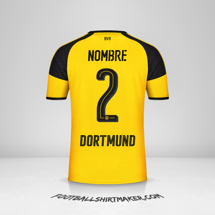 Camiseta Borussia Dortmund Cup 2016/17 -  nombre - 2