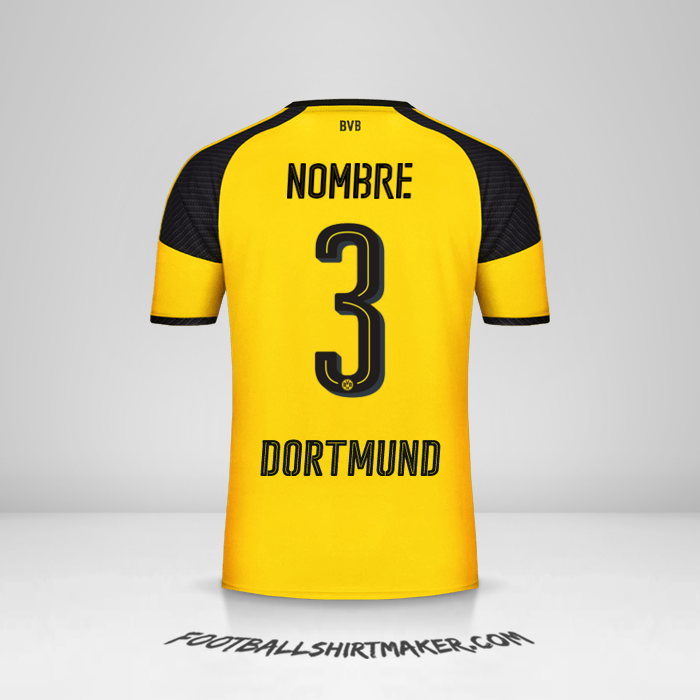 Jersey Borussia Dortmund Cup 2016/17 -  nombre - 3