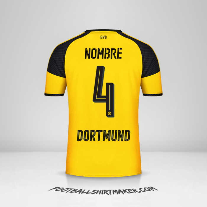 Jersey Borussia Dortmund Cup 2016/17 -  nombre - 4